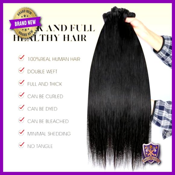 16A Brazilian Straight Human Hair Bundles with 4x4 HD Lace Closure main image 6